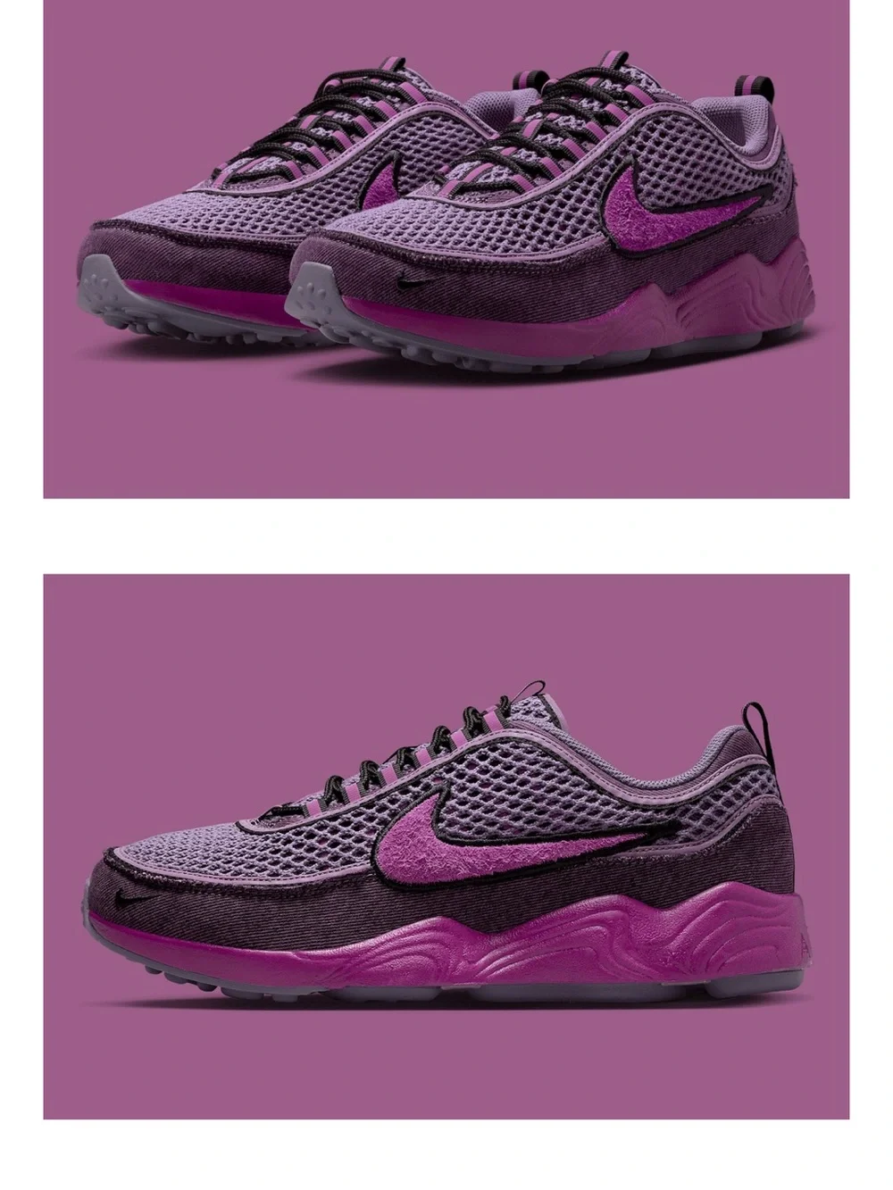 Nike men Purple and Magenta Mesh Low-Top Sneakers size 9 1/2 and 12  $150 each